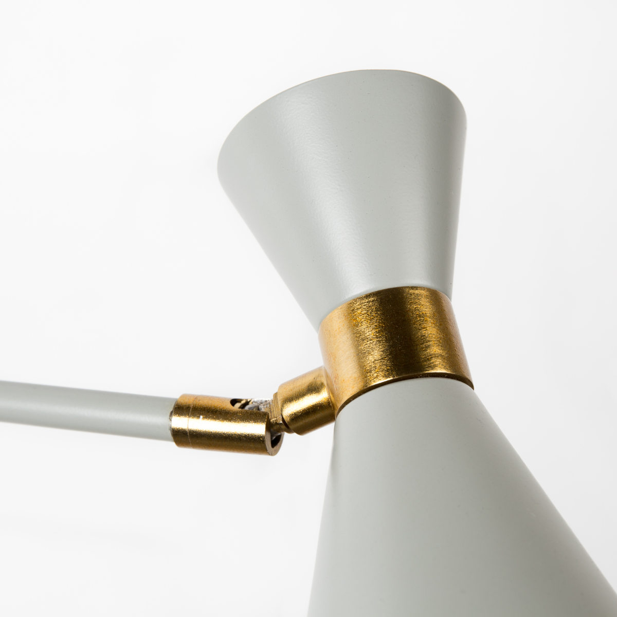 Doppelte Wandlampe in Hellgrau