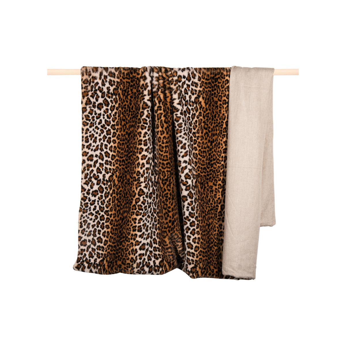 Decke "Faux Fur" in Braun