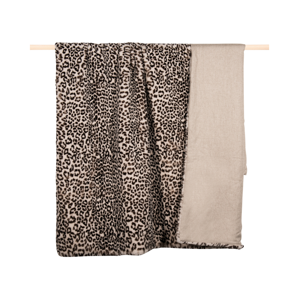 Decke "Faux Fur" in Weiß
