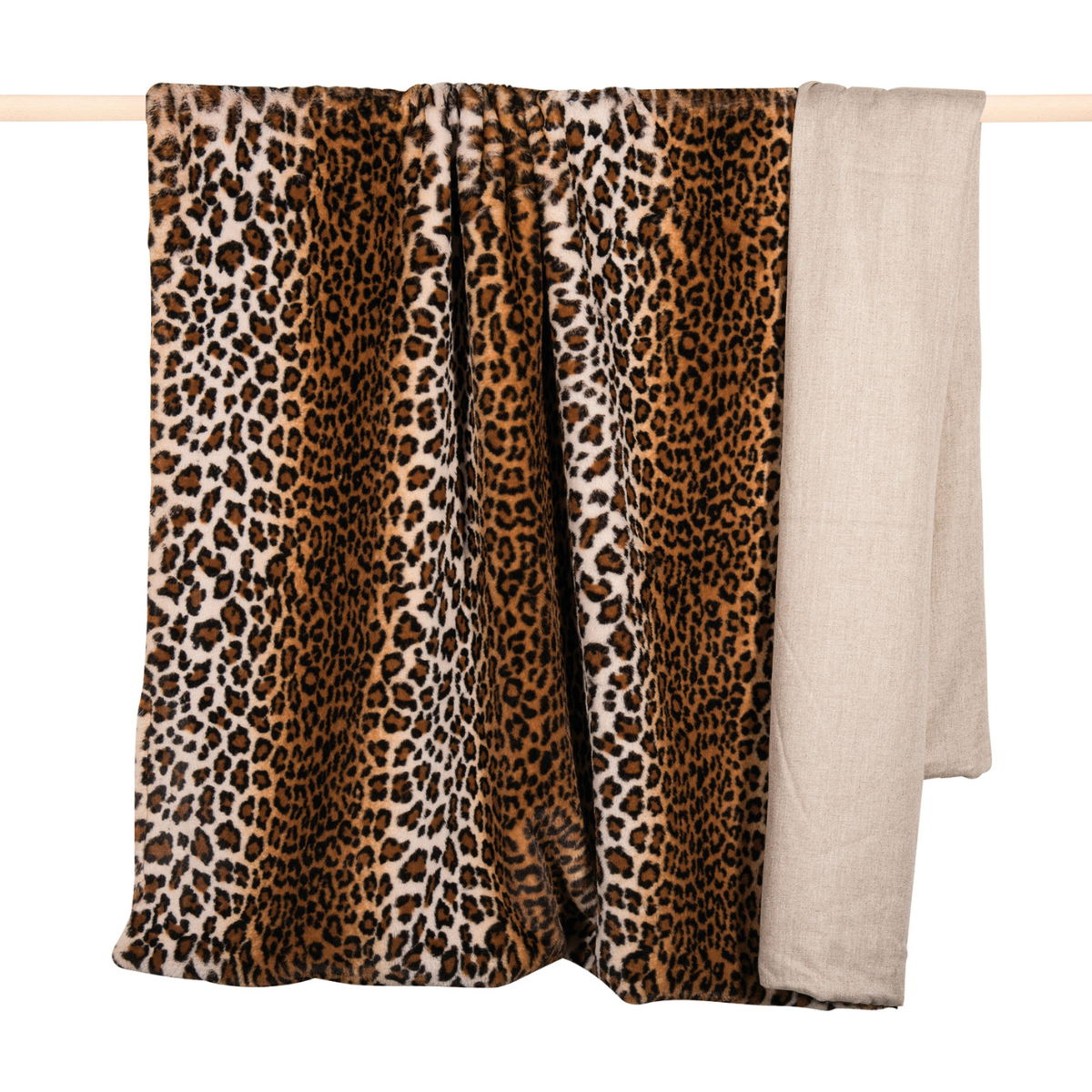 Decke "Faux Fur" in Braun