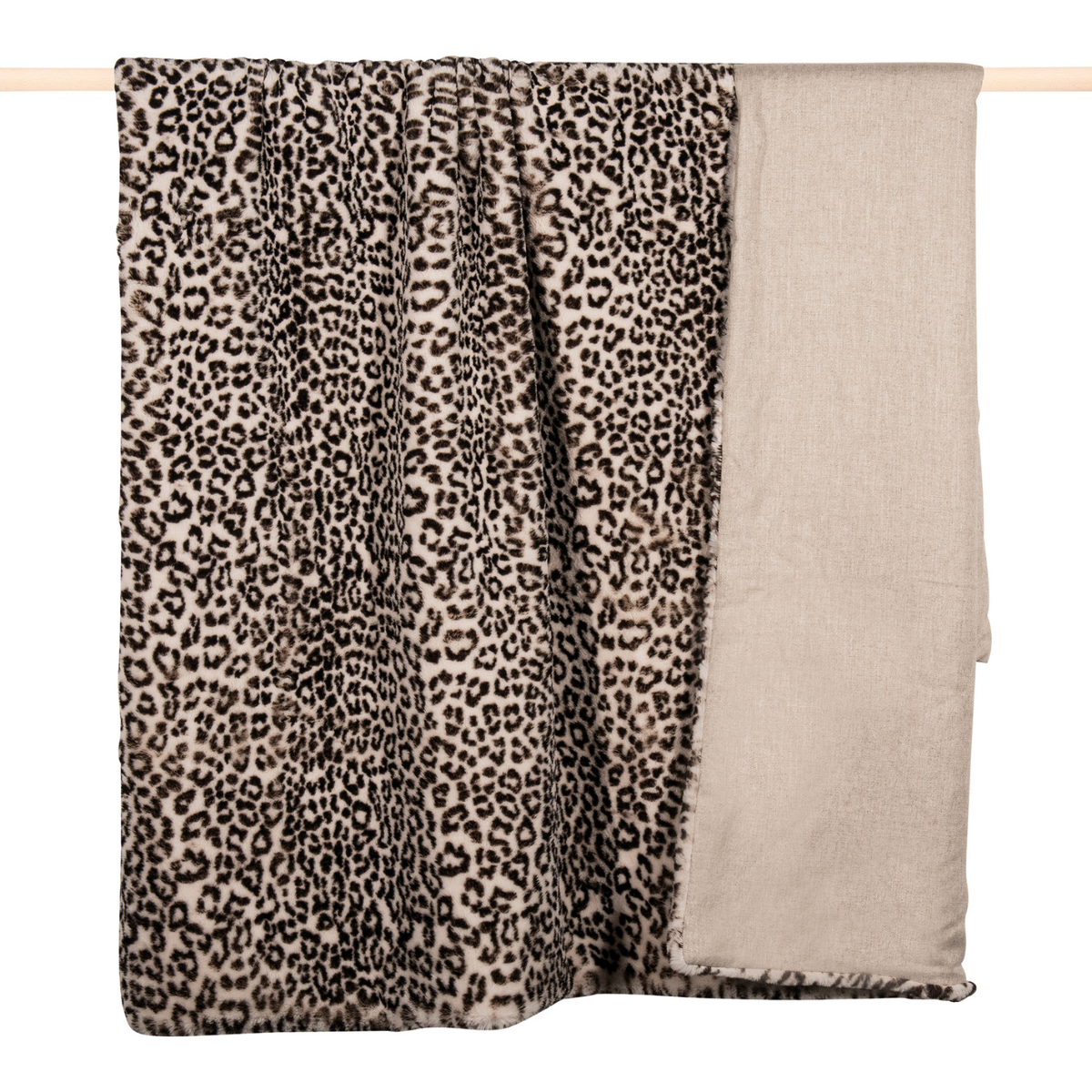 Decke "Faux Fur" in Weiß