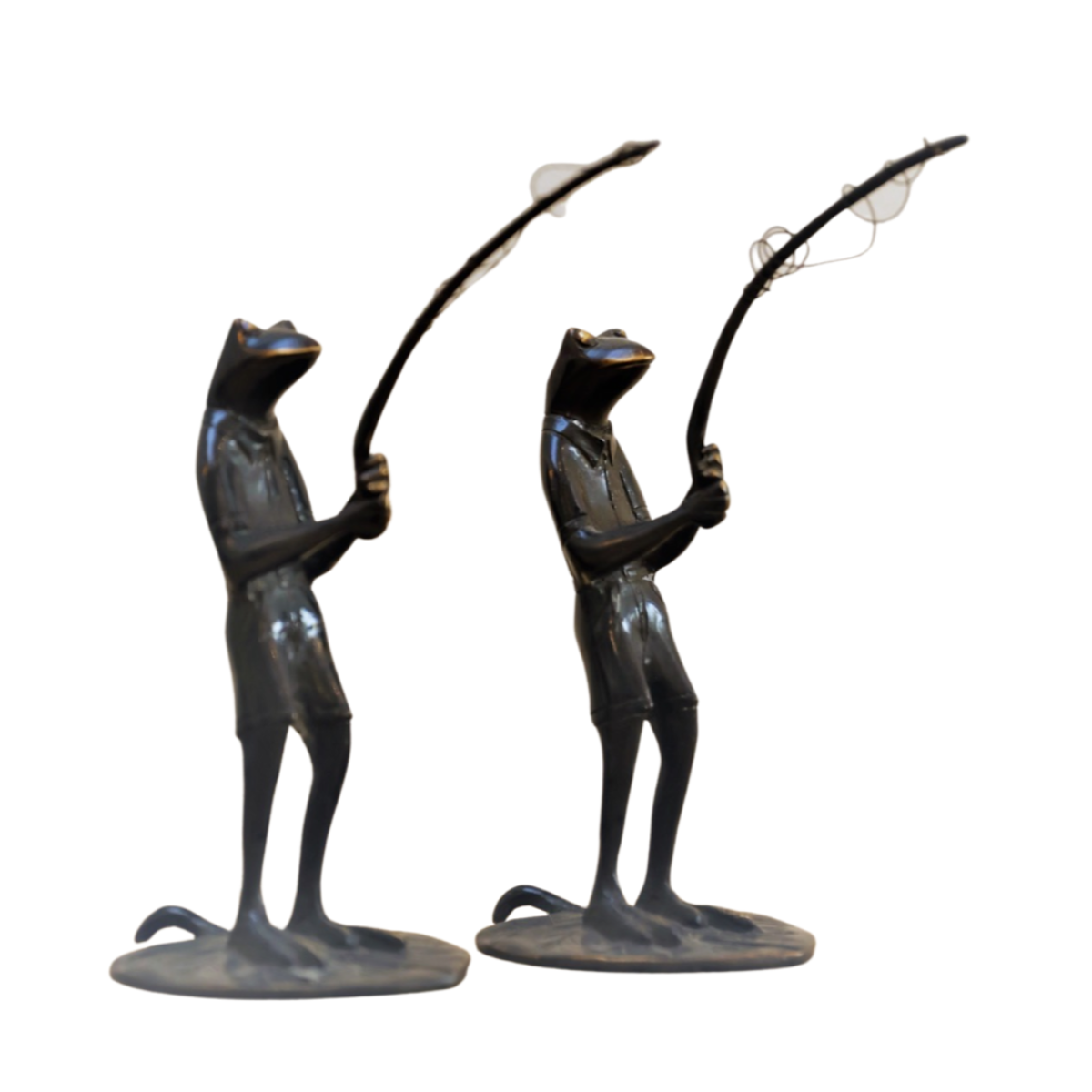 Skulptur "Angelnde Frösche"