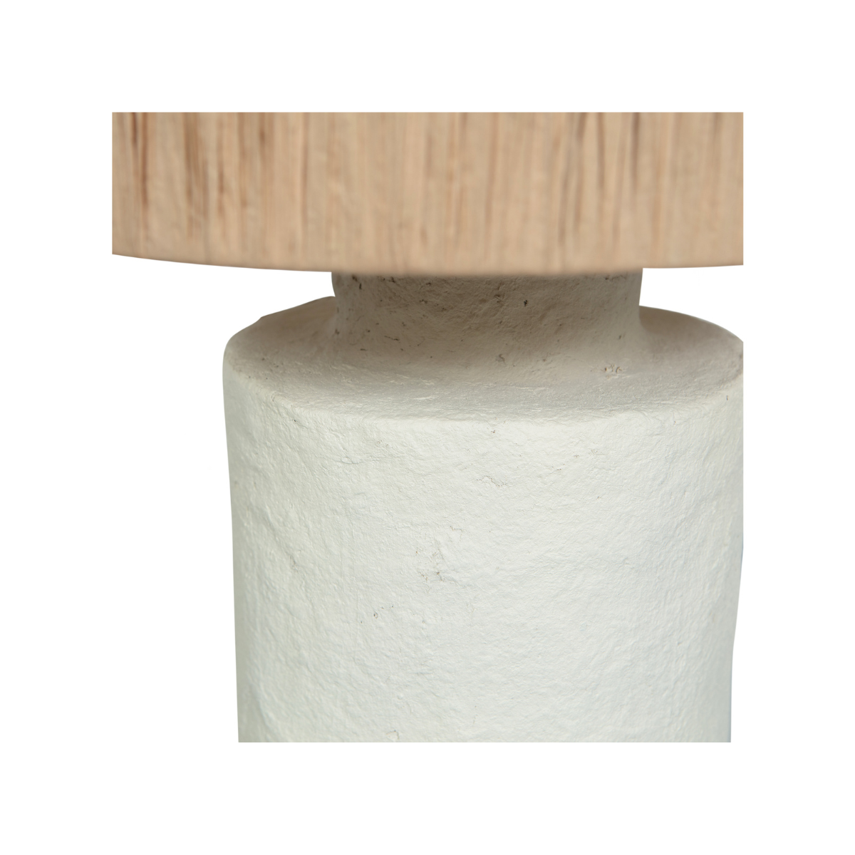 TISCHLAMPE METALL SCHIRM - RAPHIA NATUREL
