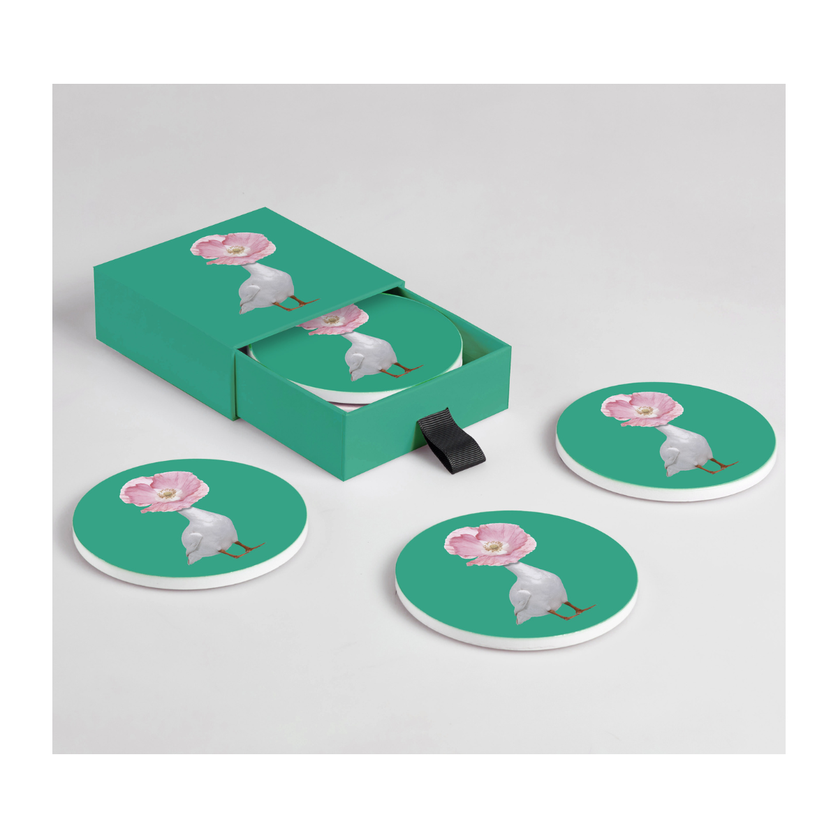 Keramikuntersetzer "Diva" (4er Set)