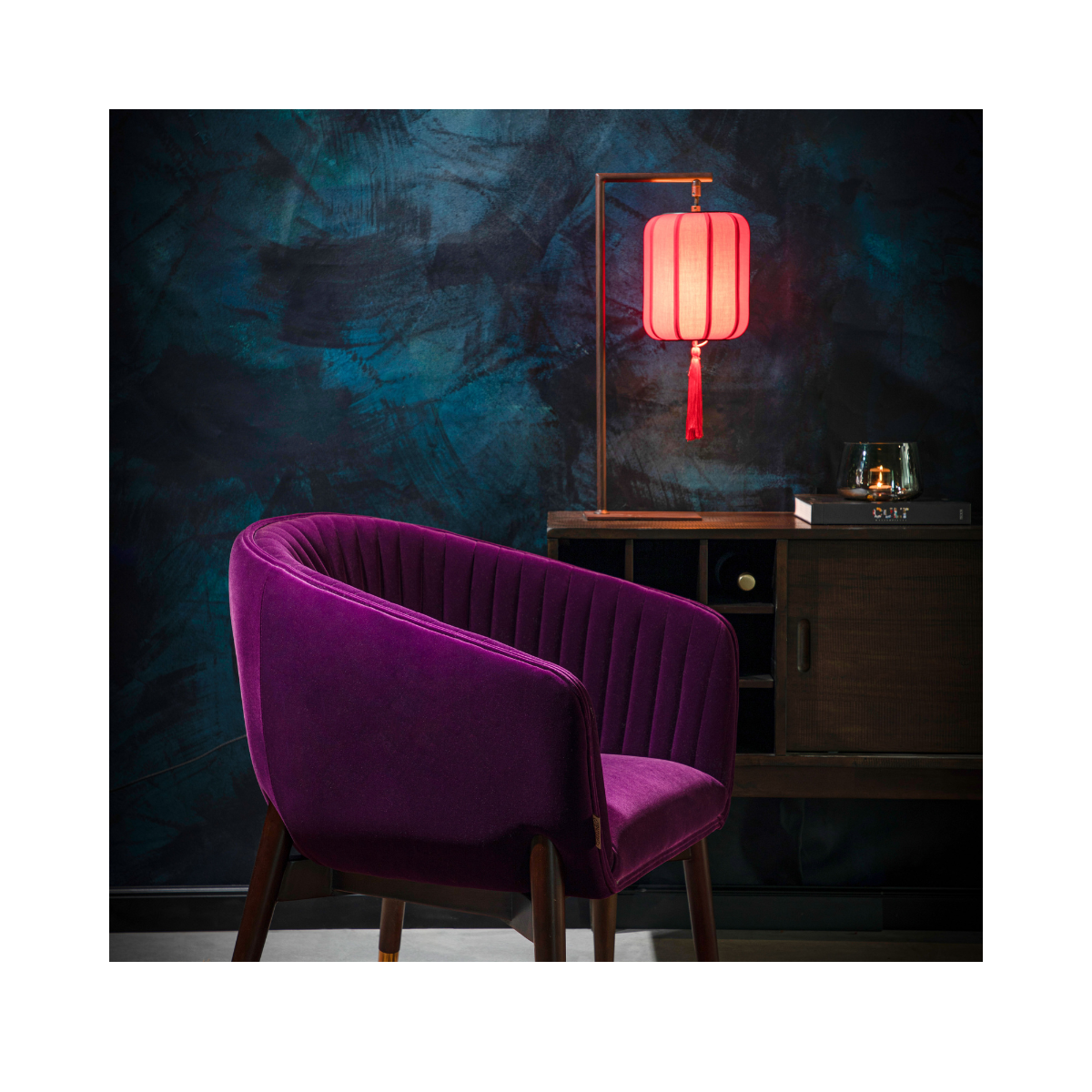 Tischlampe Lampion "Suoni" in Rot