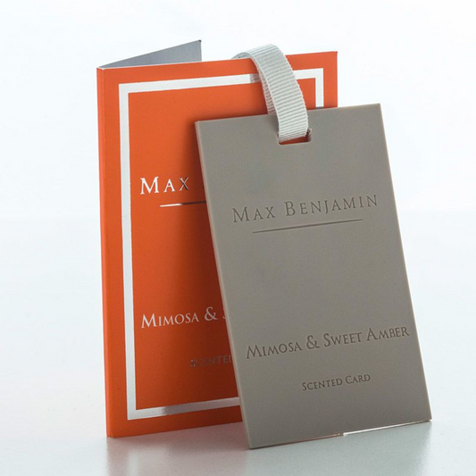 Raumduftkarte "Mimosa & Sweet Amber" by Max Benjamin