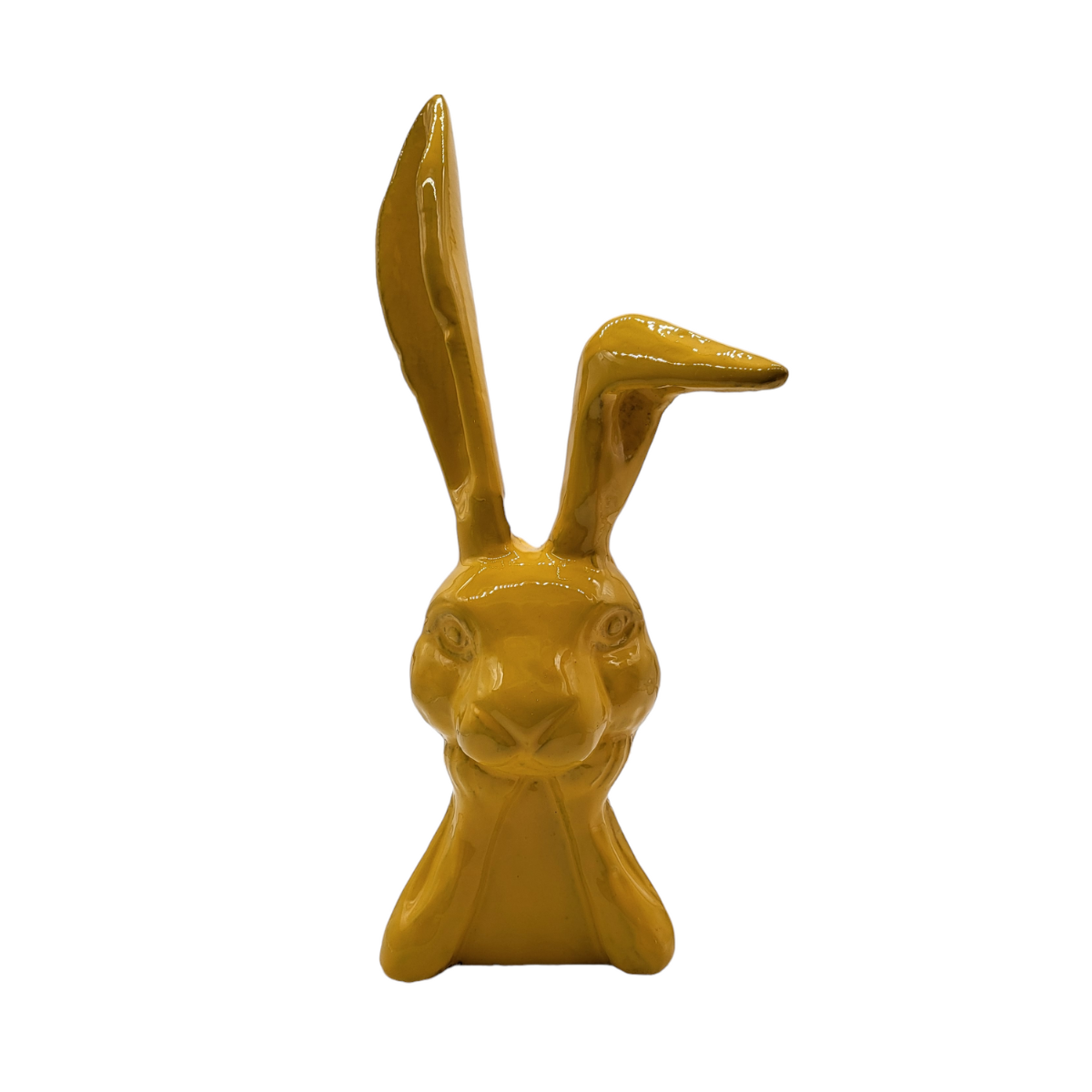 Skulptur Hase "Klappohr" Gelb klein 35 cm