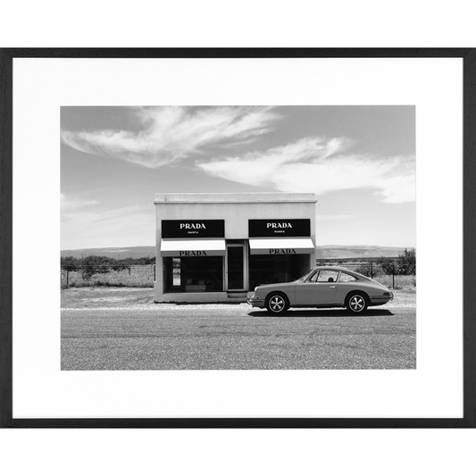 Porsche 911 from  the 60`s in Marfa, Texas