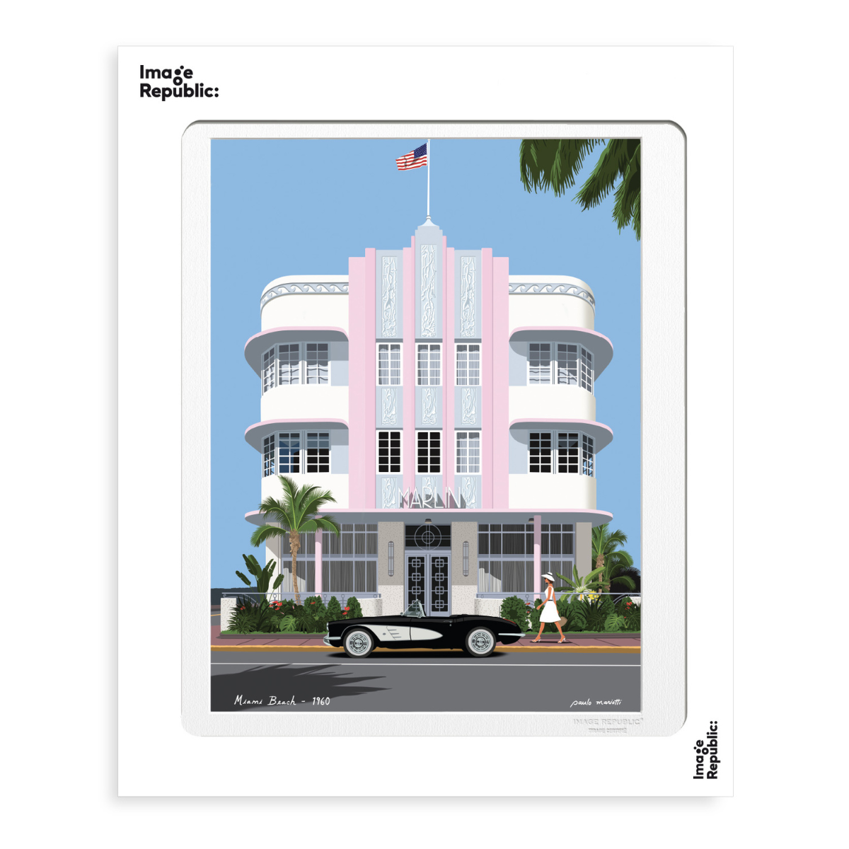 Kunstdruck "Miami" by Paulo Mariotti 40x50cm